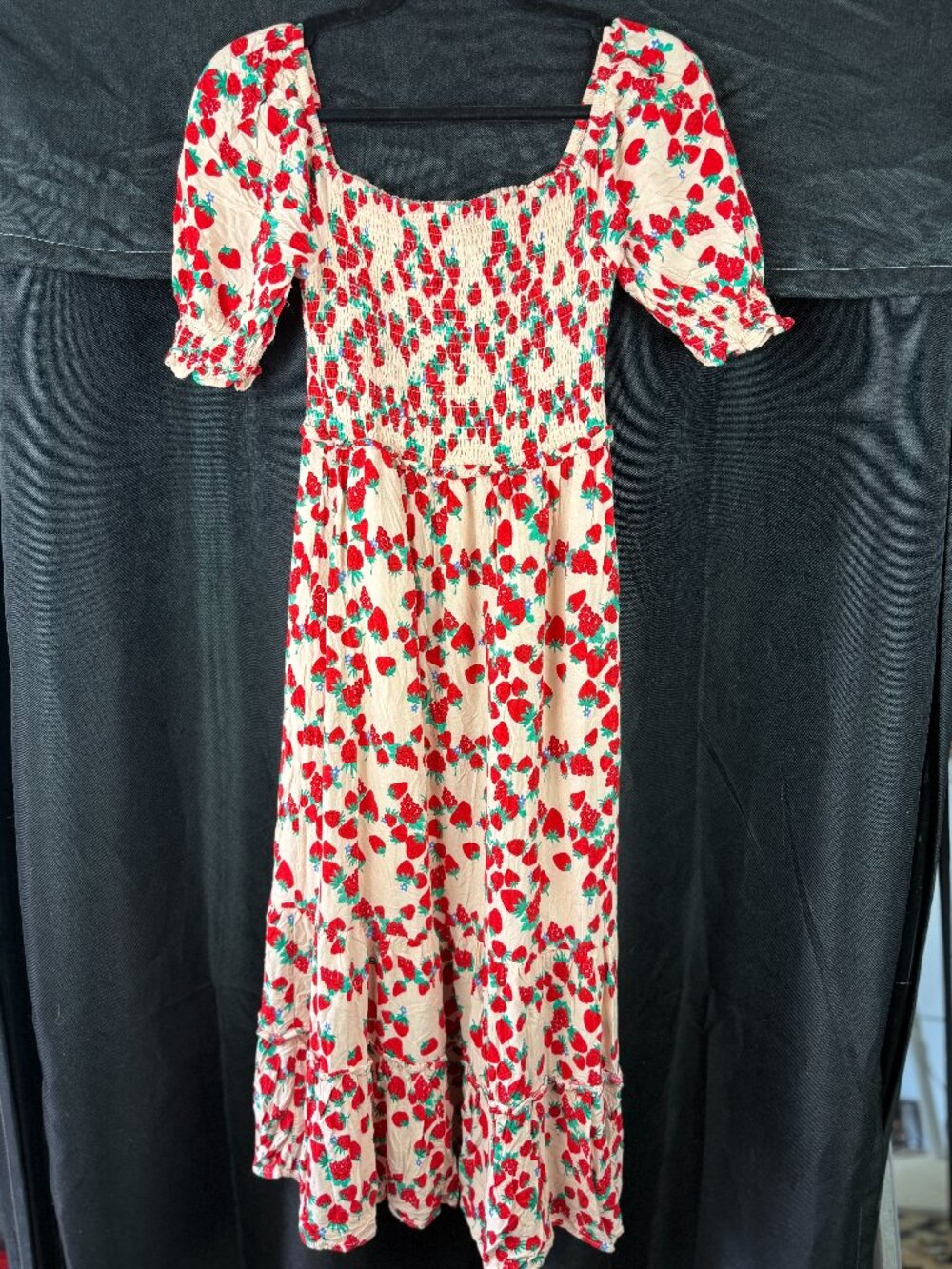 Betsey Johnson Strawberry Fields Maxi Dress (See description for size)